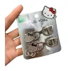 Silver 1 eyeglass-shaped pearl grab clip hairpin accessory set Item Picture